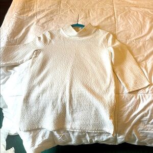 Women's White Sweatshirt, Chicos tunic, 3/4 sleeves